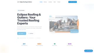 Screenshot of eclipseroofingandgutters.com