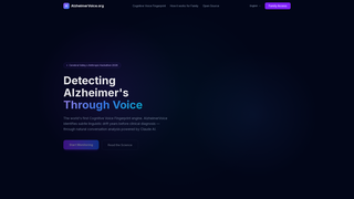 Screenshot of alzheimervoice.org