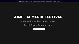 Screenshot of aimediafestival.org