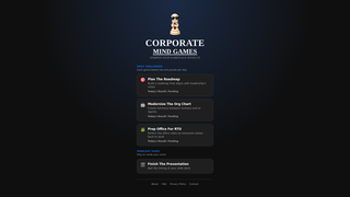 Screenshot of corporatemindgames.com