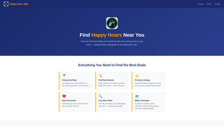Screenshot of happy-hour-map.com