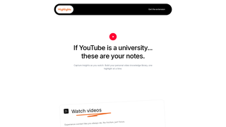 Screenshot of youtubehighlightsapp.com