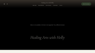 Screenshot of healingartswithholly.com