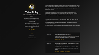 Screenshot of tylersibley.dev