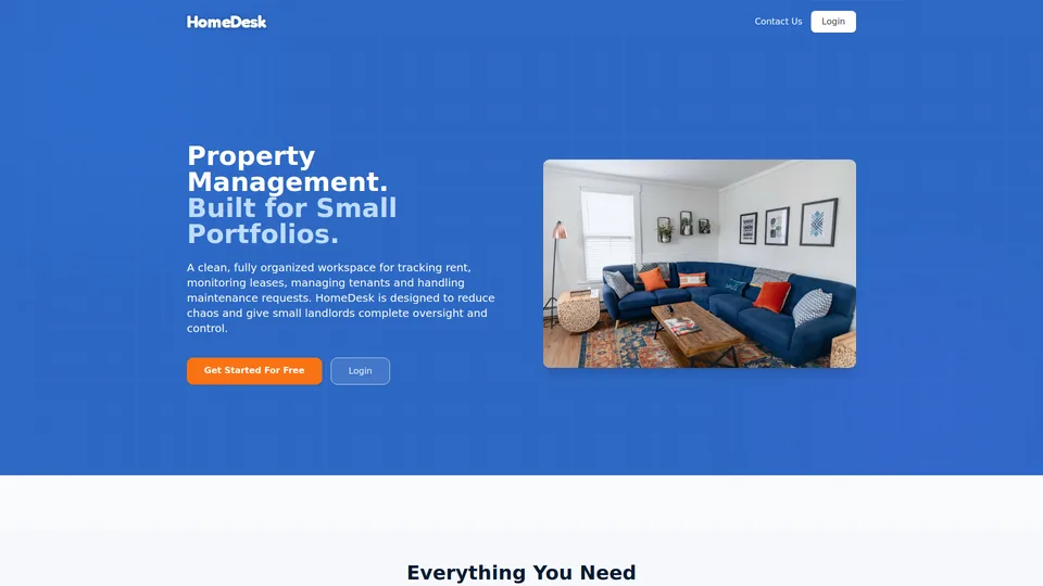 Screenshot of gethomedesk.com