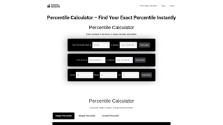 Thumbnail of percentilecalculator.net