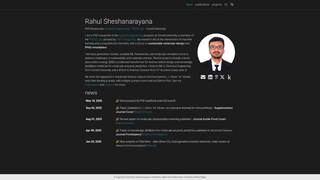 Screenshot of rsheshanarayana.com