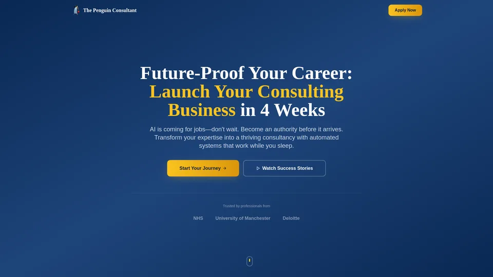 Screenshot of penguinconsultant.com