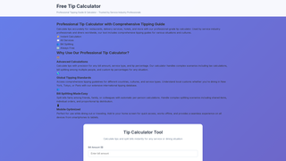 Thumbnail of myfreetipcalculator.com