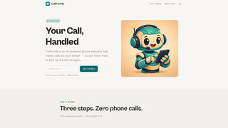 Screenshot of callformeassistant.com