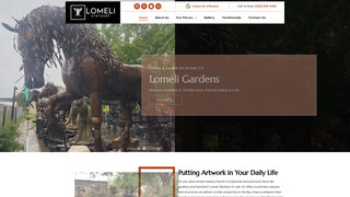 Screenshot of lomeligardensstatuary.com