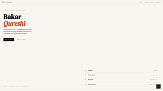 Screenshot of bakarqureshi.dev