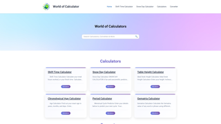 Thumbnail of worldofcalculator.com