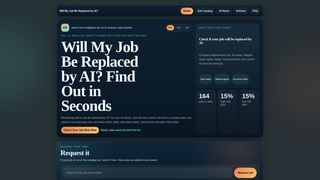 Screenshot of willmyjobreplacedbyai.com