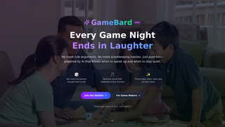 Screenshot of gamebard.ai