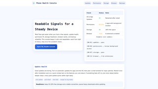 Thumbnail of phonehealthconsole.com