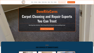 Screenshot of wecarecarpetrepair.com