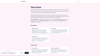 Screenshot of partysums.com