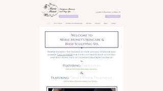 Screenshot of mariemonetdayspa.com