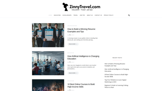 Thumbnail of zinnytravel.com