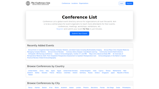 Thumbnail of theconferencelist.com