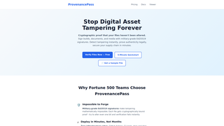 Thumbnail of provenancepass.com