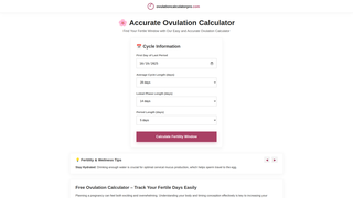 Thumbnail of ovulationcalculatorpro.com
