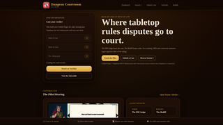 Screenshot of dungeoncourtroom.com