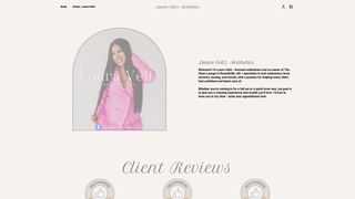 Screenshot of lauravelizaesthetics.com