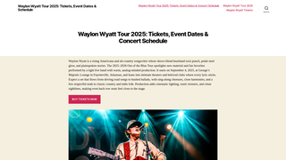 Thumbnail of waylonwyatttour.com