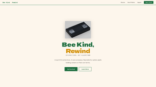 Screenshot of beekindrewind.org