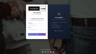 Screenshot of cafchurches.com