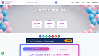 Thumbnail of namesgoals.com