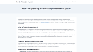 Thumbnail of feedbackmagazineorgs.com