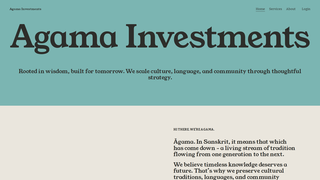 Thumbnail of agamainvestments.com