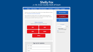 Screenshot of voteshellyfox.com