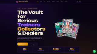 Screenshot of gengarnscards.com
