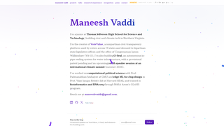 Screenshot of maneeshvaddi.com