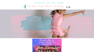 Screenshot of creativeartsdanceandover.com