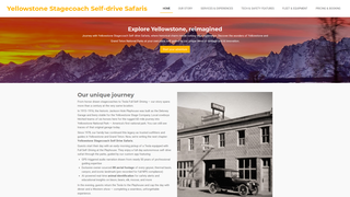 Screenshot of yellowstone-stagecoach-self-drive-safaris.com