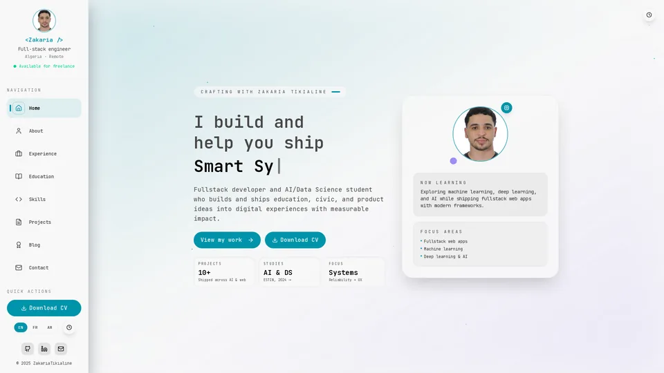 Screenshot of zakaria-tikialine.tech