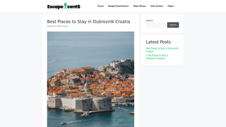 Thumbnail of escapecents.com