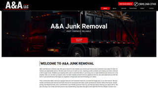 Screenshot of junkremovalmoseslake.com