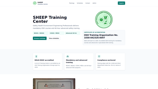 Screenshot of sheeptrainingcenter.com