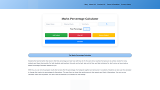 Thumbnail of markpercentagecalculator.com