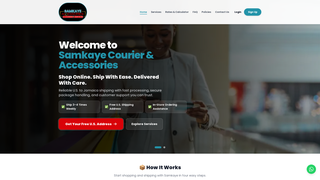 Screenshot of samkayecourier.com