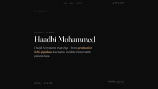Screenshot of haadhi.dev