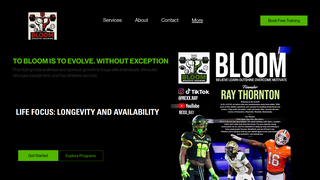 Screenshot of bloomhealthtraining.com