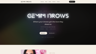Screenshot of geminiibrows.com