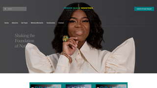 Screenshot of prayerquakeministries.org